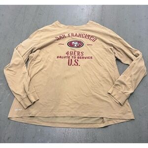 Nike San Francisco 49ers Tan Salute To Service Long Sleeve Tee XXL Football Team